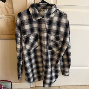 Altar'd State Monochrome Plaid Shirt